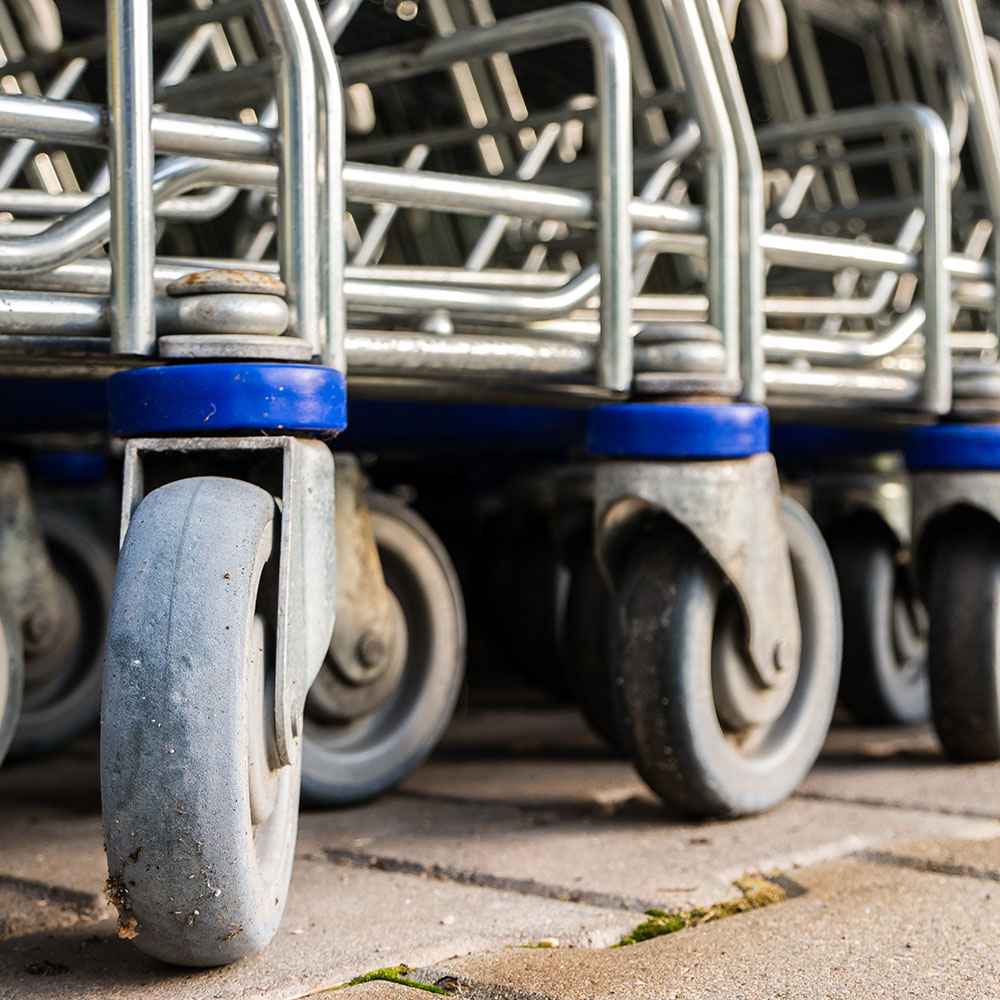 Shopping Cart Wheel Assembly